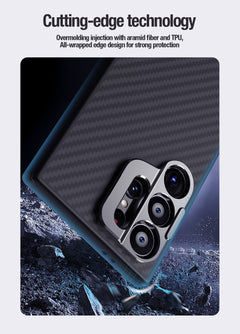 Nillkin CarboProp Magnetic MagSafe Aramid Fiber Armor Case with Camera Cutout for Samsung Galaxy S24 Ultra