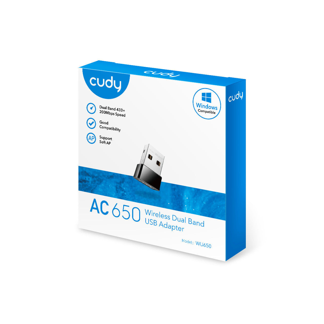 CUDY AC650 Wireless Dual Band USB Adapter - WU650