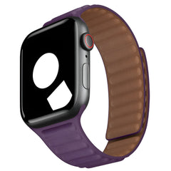 Apple Watch Band Leather Link 41mm Dark Cherry M/L - Pixel Zones
