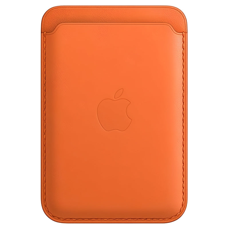 Apple iPhone Leather Wallet w/ MagSafe and FindMy Orange