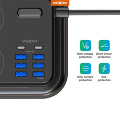 Moxom Smart Power Socket 3.4A MX-ST07 6 USB Ports and 2 Type-C - Pixel Zones