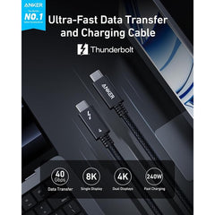 Anker Prime Thunderbolt 4 Cable (1m) – Ultra-Fast Charging & Data Transfer