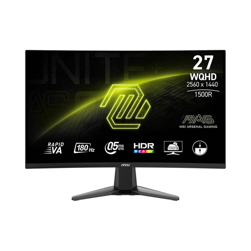 MSI MAG 27CQ6F 27" WQHD 180Hz Gaming Monitor Ultra-Smooth Performance for Competitive Gamers