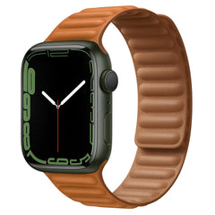 Apple Watch Band Leather Link 45mm Golden Brown S/M - Pixel Zones