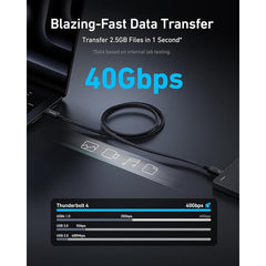 Anker Prime Thunderbolt 4 Cable (1m) – Ultra-Fast Charging & Data Transfer