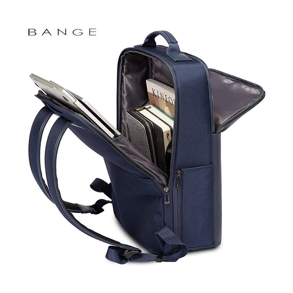 BANGE 7713 15.6" Waterproof Leather Business Laptop Backpack