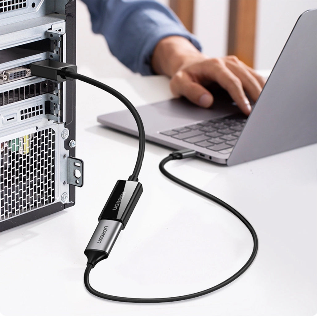 UGREEN DisplayPort to HDMI Adapter Cable – 4K@30Hz, 25cm, Unidirectional