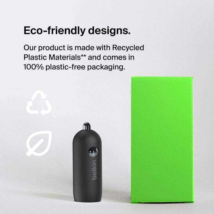 Belkin BoostCharge 30W USB-C Car Charger + USB-C to USB-C Cable