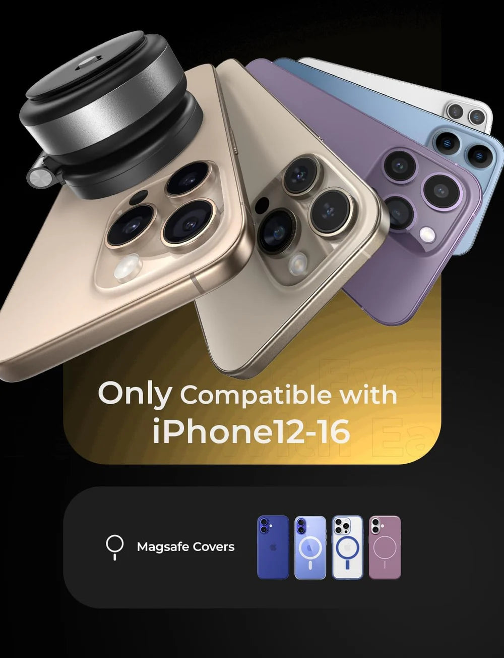 Lisen A604 Electric Suction Cup Phone Mount