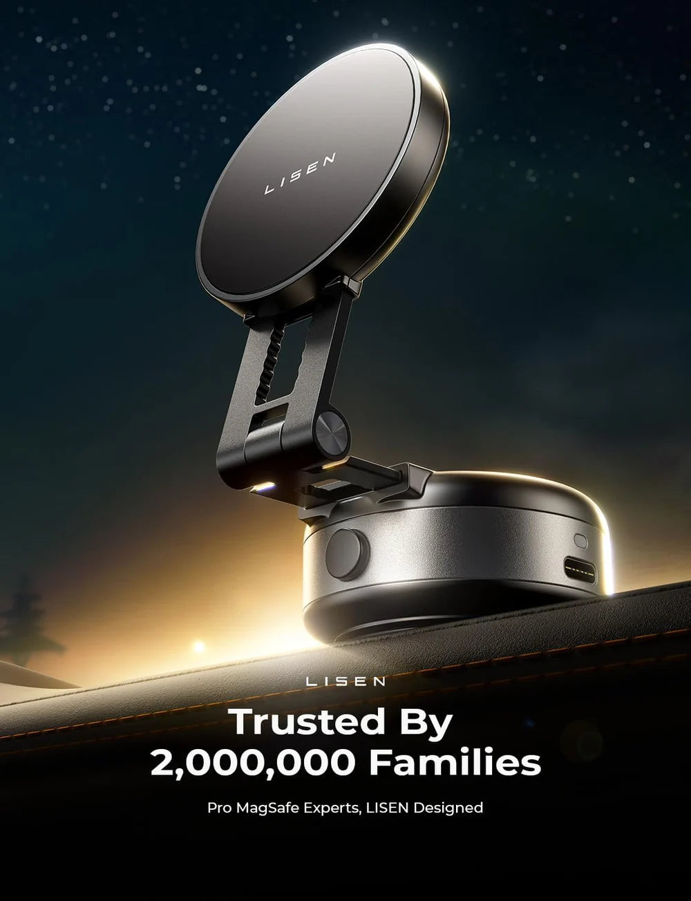 Lisen A604 Electric Suction Cup Phone Mount