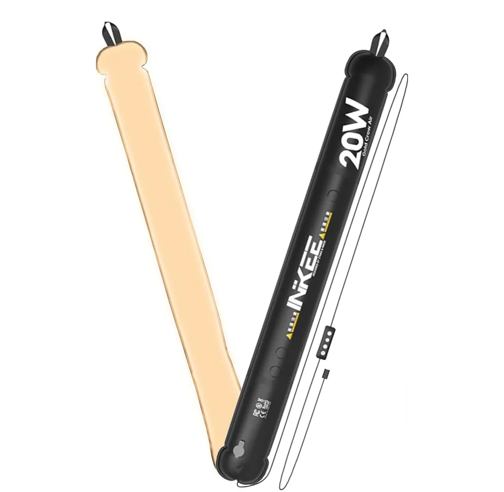 INKEE Gold Crow GC12 / GC20 Bi-Color LED Video Light – 2700K–6500K, CRI 95+, Waterproof IP66, Flexible Design, Built-In Battery