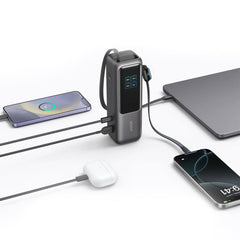 Anker Power Bank 25000mAh 165W Ultra-Fast Portable Charger with Retractable USB-C Cables (Model A1695)