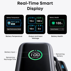 Anker Power Bank 25000mAh 165W Ultra-Fast Portable Charger with Retractable USB-C Cables (Model A1695)