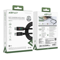 Acefast Charging Data Cable C7-03 USB-C to USB-C 100W | Fast Charging with LED Indicator