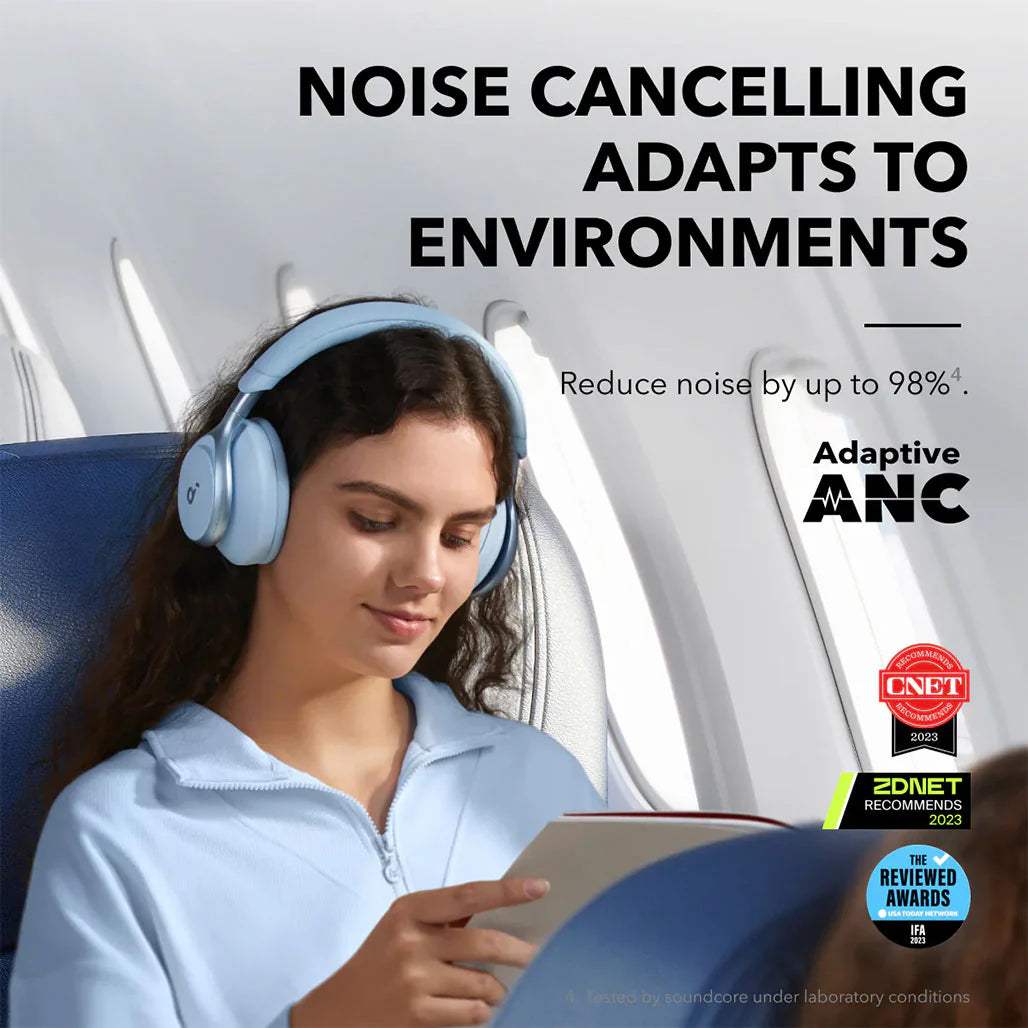 Anker Soundcore Space One Premium Active Noise Cancelling Headphones - Blue