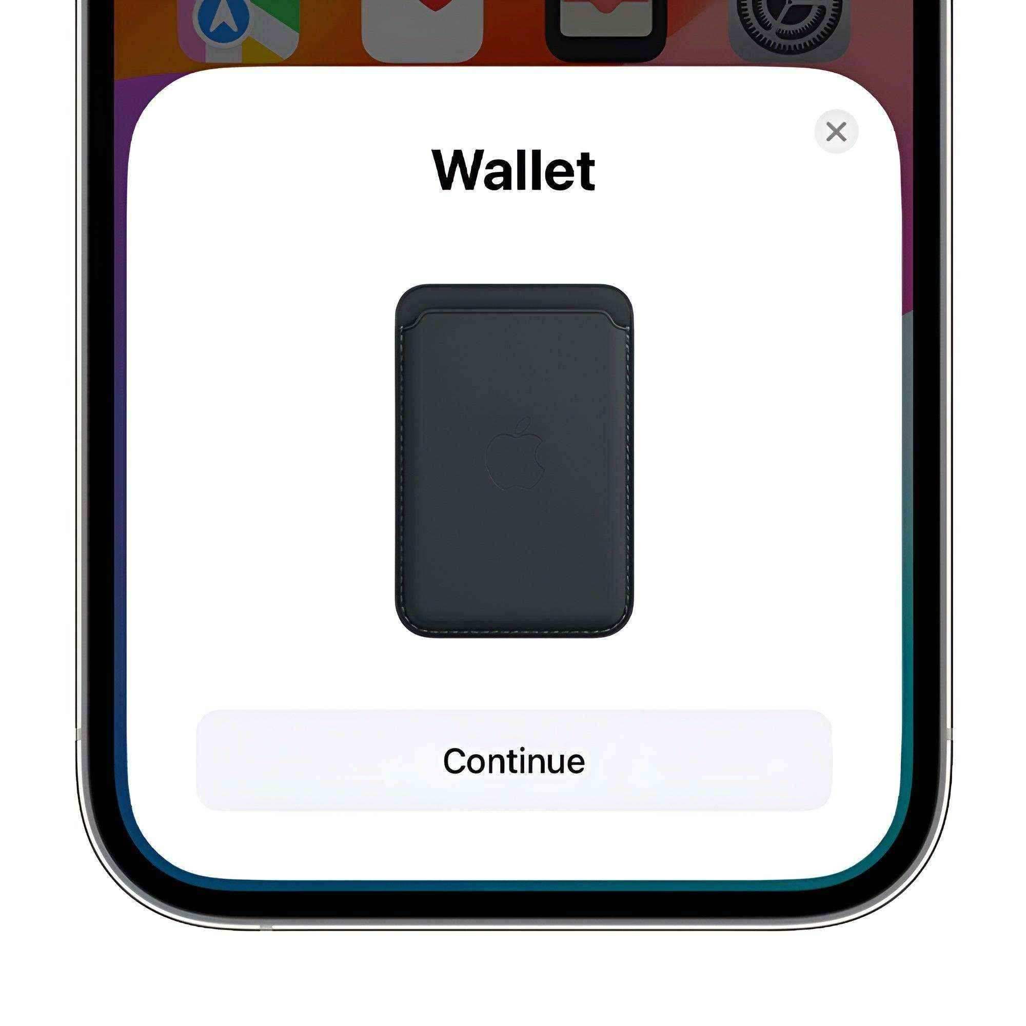 Apple iPhone Leather Wallet MagSafe and FindMy iPhone Orange - Pixel Zones