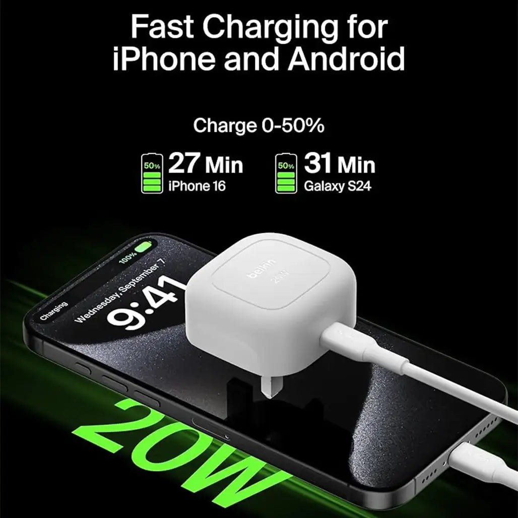 Belkin BoostCharge 20W USB-C Compact Fast Charger