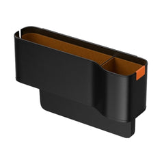 Baseus Car Seat Gap Organizer with Cup Holder – Premium PU Leather Console Storage Box for Driver & Passenger Side (Cluster Black)