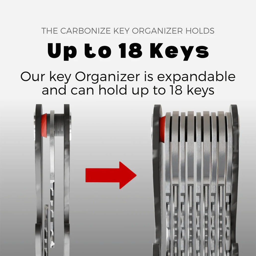 Carbonize PRO Carbon Fiber Key Organizer – Sleek, Modular, and Multi-Functional for 1–18 Keys