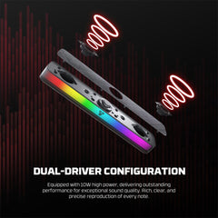 Fantech BS151 Groove Bar Pro - RGB Bluetooth Portable Gaming Speaker – 30H Battery & Stereo Sound