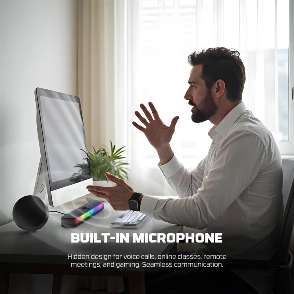 Fantech BS151 Groove Bar Pro - RGB Bluetooth Portable Gaming Speaker – 30H Battery & Stereo Sound