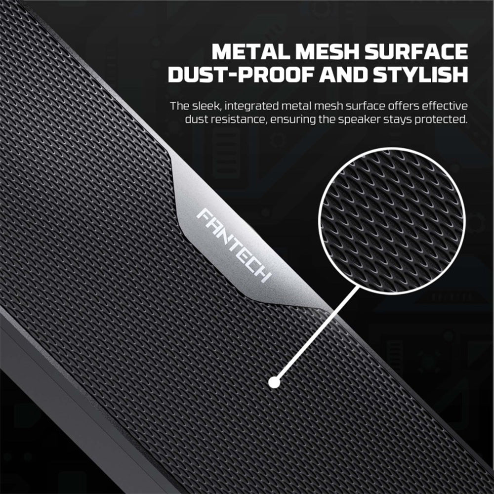 Fantech GS206 Groove Bar Lite Wired Gaming Speaker – 2.0 Stereo Sound, USB + 3.5mm Connection, 6W RMS Output