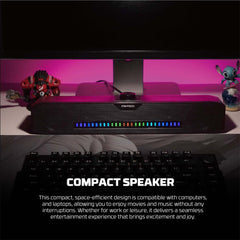 Fantech GS303 Groove Bar Dual Mode Gaming Speaker – RGB Lighting & Bluetooth 5.3