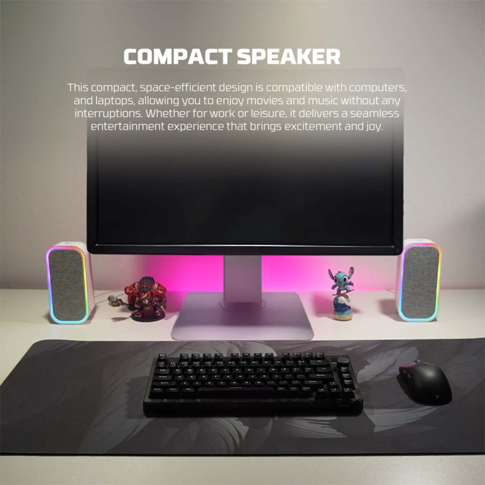 Fantech GS304 Groove Dual Mode RGB Speaker – Wired & Bluetooth 5.3 Desktop Audio
