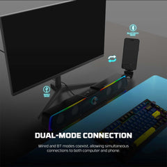 Fantech GS305 Bluetooth 5.3 Soundbar Gaming Speaker – RGB Lighting & Deep Bass