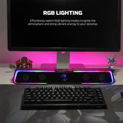 Fantech GS305 Bluetooth 5.3 Soundbar Gaming Speaker – RGB Lighting & Deep Bass