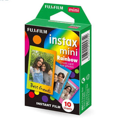 Fujifilm Instax Mini Rainbow Film – 10-Exposure Instant Pack