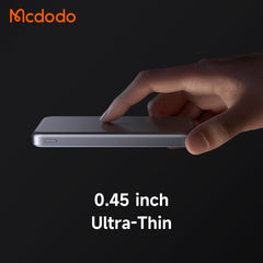 Mcdodo MC-378 10000mAh Metal Power Bank – Ultra-Thin 20W PD Fast Charging, Dual USB-C, LED Display