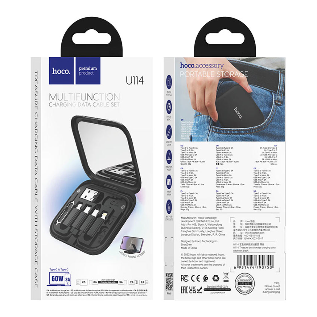 Hoco U114 Treasure Box Multifunction Charging Data Cable Set