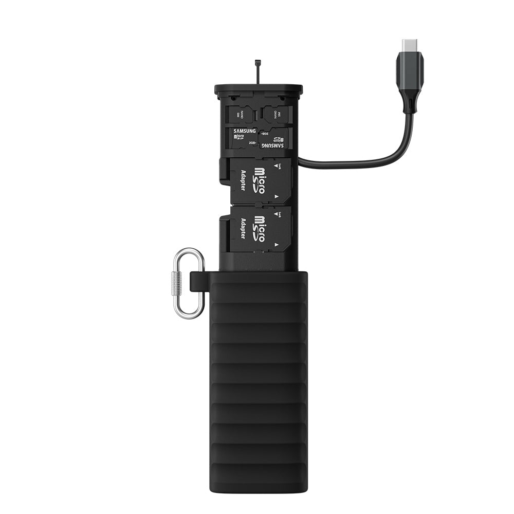 Telesin Multifunctional Card Reader – USB-C, 312MB/s High-Speed Transfer, IP54 Protection, Storage for SD, TF & Nano SIM Cards – S6-MCR-01