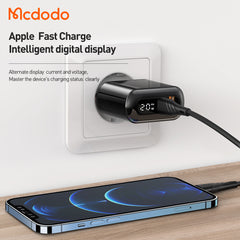 Mcdodo CH-717 Dual Port 20W Fast Charger – PD 3.0 + QC 3.0 with Digital Display