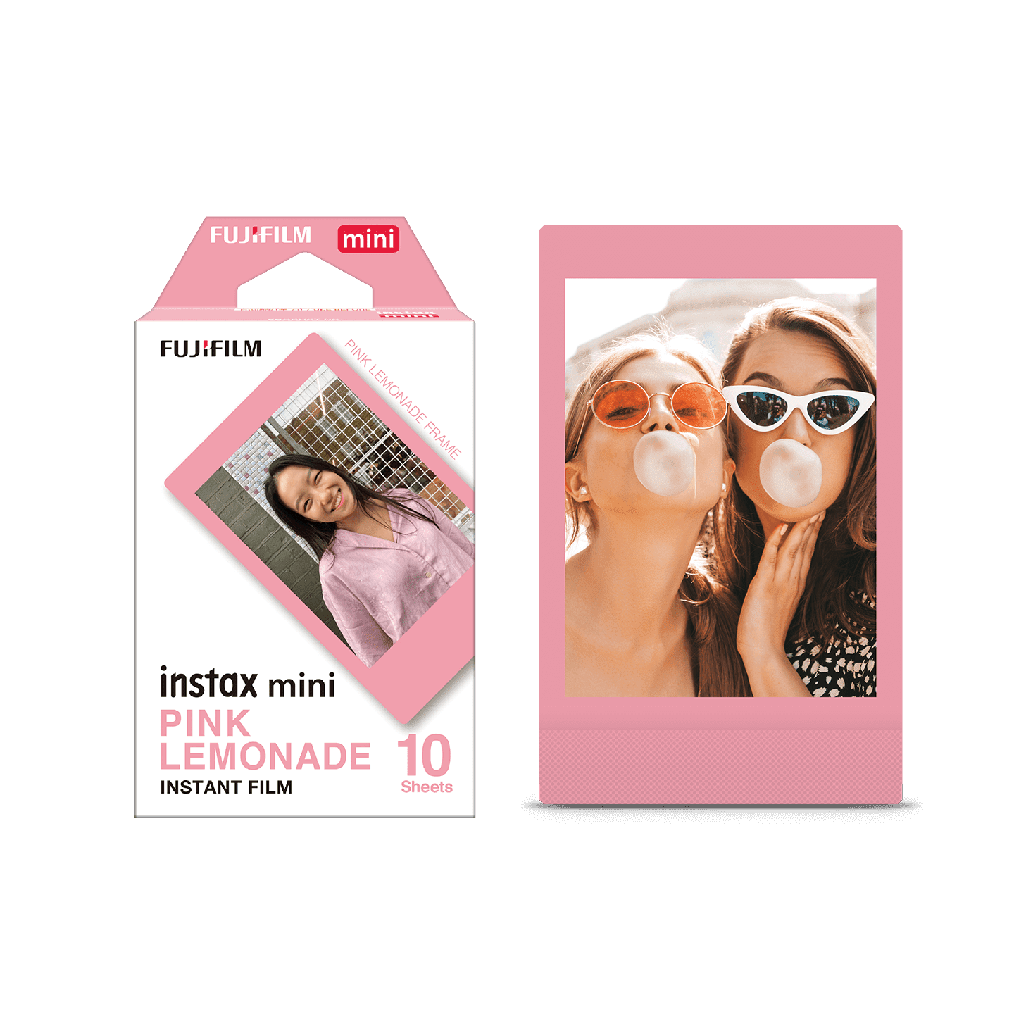 Instax Mini Pink Lemonade Film – Instant Film with Pastel Pink Frames