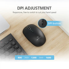 Micropack KM-228W USB-A Slim Wireless Mouse and Keyboard Combo - Pixel Zones