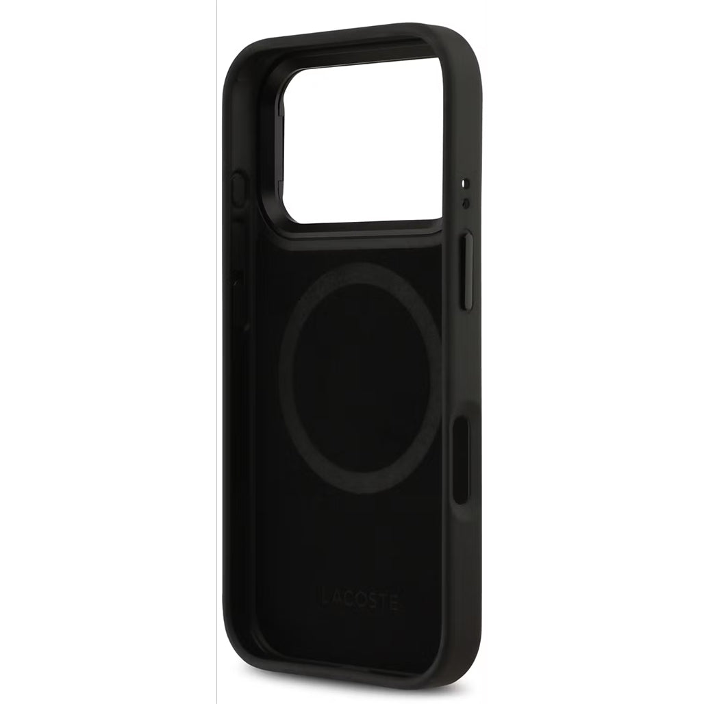 Lacoste MagSafe PU Leather Case with Nomogramme Logo & Camera Stand for iPhone 17 Pro / Pro Max