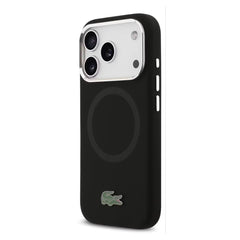 Lacoste MagSafe Silicone Case with Metal Logo – iPhone 17 Pro/Pro Max - Black