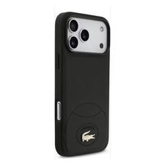 Lacoste MagSafe PU Leather Hard Case with Bliss Design for iPhone 17 Pro Max - Black