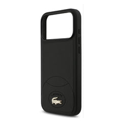 Lacoste MagSafe PU Leather Hard Case with Bliss Design for iPhone 17 Pro Max - Black