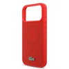 Lacoste MagSafe PU Leather Hard Case with Iconic Petit Piqué Logo for iPhone 17 Pro
