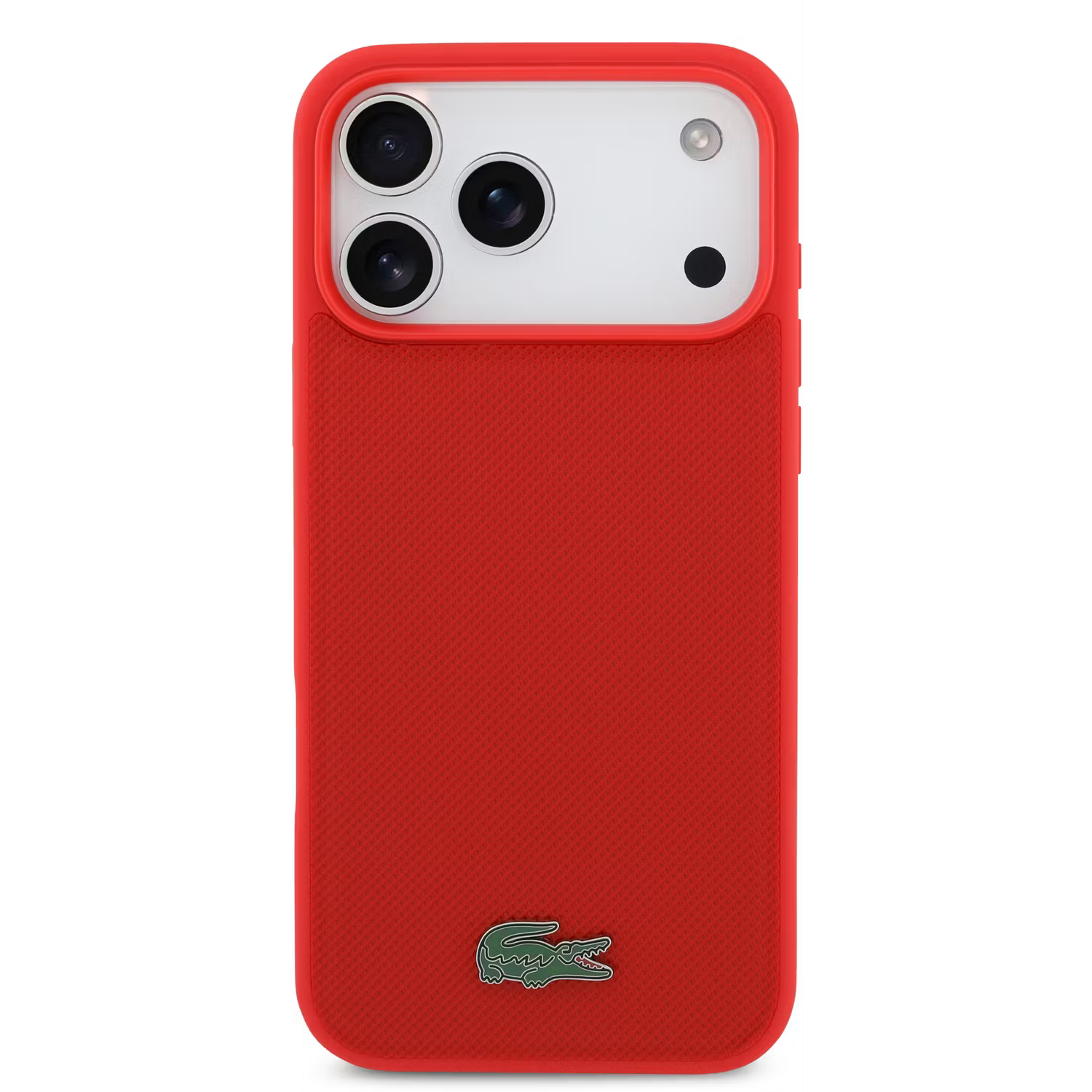 Lacoste MagSafe PU Leather Hard Case with Iconic Petit Piqué Logo for iPhone 17 Pro