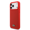 Lacoste MagSafe PU Leather Hard Case with Iconic Petit Piqué Logo for iPhone 17 Pro