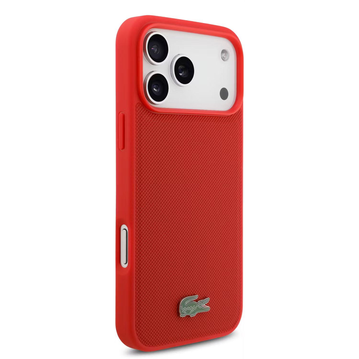 Lacoste MagSafe PU Leather Hard Case with Iconic Petit Piqué Logo for iPhone 17 Pro