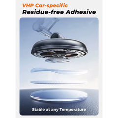 Lisen Magnetic Car Phone Mount – 360° Rotatable Foldable Metal Holder