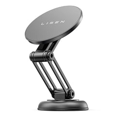 Lisen Magnetic Car Phone Mount – 360° Rotatable Foldable Metal Holder