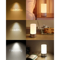 Aukey Touch Sensor Table Lamp with RGB Color Changing & Dimmable Warm White Light
