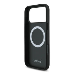 Lacoste MagSafe PU Leather Hard Case with Iconic Petit Piqué Logo for iPhone 17 Pro