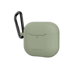 Mageasy Skin AirPods 4 Case – Soft-Touch TPU Protective Cover with Shock Absorption & Carabiner